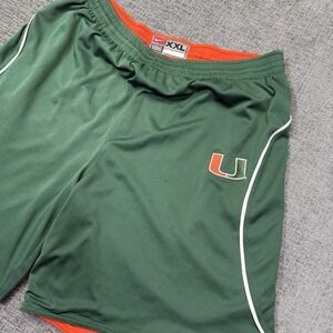 Nike Team Miami Hurricanes Reversible Shorts Men's XXL Green Orange NCAA